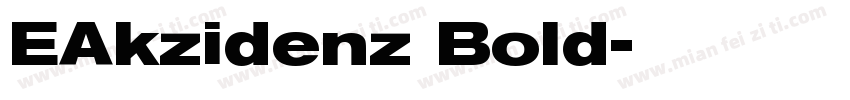 EAkzidenz Bold字体转换